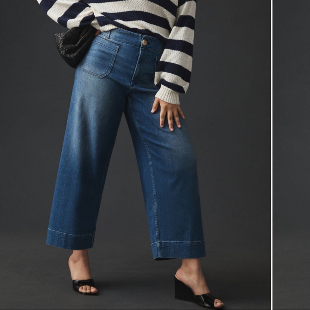 Anthropology Colette crop medium wash jeans